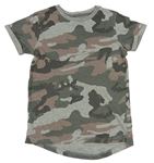 Šedo-pudrové army tričko Next