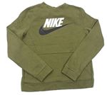 Khaki mikina s logem Nike