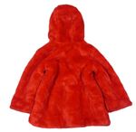 Červený chlupatý kabát s Minnie a kapucí zn. Disney