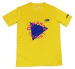 Žluté sportovní tričko s nápisem New Balance