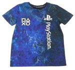 Modré vzorované tričko Playstation 