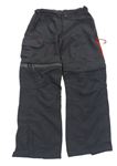 Šedé outdoorové kalhoty s odepínacími nohavicemi Decathlon
