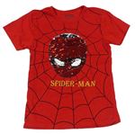 Červené tričko se Spider-manem z překlápěcích flitrů 