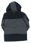 Černo-šedá šusťáková podzimní funkční bunda s kapucí zn. Berghaus 