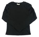 Černé žebrované triko Matalan