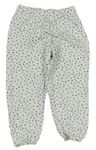 Bílo-šedé vzorované pyžamové kalhoty