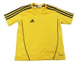 Žluté funkční tričko s logem Adidas