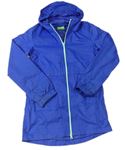 Modrý funkční šusťákový podzimní kabát s kapucí Mountain Warehouse