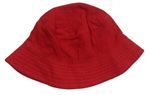 Červený plátěný klobouk George 