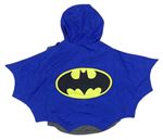 Tmavošedo-modrá šusťáková jarní bunda s kapucí a pláštěm - Batman zn. George