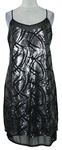 Dámské černo-stříbrné flitrové šaty Atmosphere 