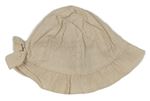 Světlepudrový krepový klobouk s mašlí Matalan