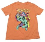 Oranžové tričko s hrdiny Marvel