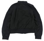 Černá šusťáková podzimní bunda s obrázky z flitrů zn. H&M