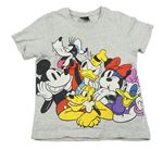 Šedé tričko s Mickeym a kamarády Disney