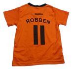 Oranžový fotbalový dres s číslem 