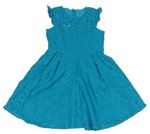 Azurové krajkované šaty s flitry George