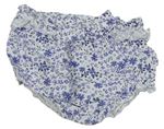 Bílo-modré květinové kalhotky pod šatičky zn.matalan