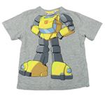 Šedé tričko s Transformers 