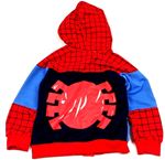 Červeno-modro-tmavomodrá propínací mikina - Spider-man 