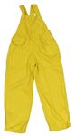 Žluté plátěné laclové kalhoty 