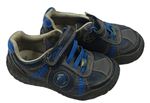 Tmavomodro-šedo-modré kožené boty s logem Clarks vel. 24