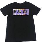 Černé tričko s logem Marvel Primark