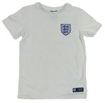 Bílé fotbalové tričko s erbem England Tu