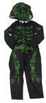 Kostým - Černo-zelený vzorovaný overal - dinosaurus George