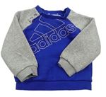 Modro-šedá mikina Adidas