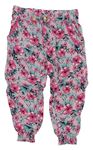 Růžové květované lehké kalhoty Kiki&Koko