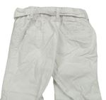 Bílé plátěné rolovací kalhoty s páskem zn. C&A