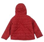 Červená šusťáková zimní bunda s kapucí 