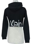 Dámská černá crop mikina s logem a kapucí zn. Calvin Klein