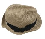 Béžový třpytivý klobouk s mašlí M&S vel.116-140