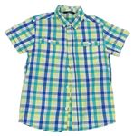 Modro-zeleno-bílá kostkovaná košile George
